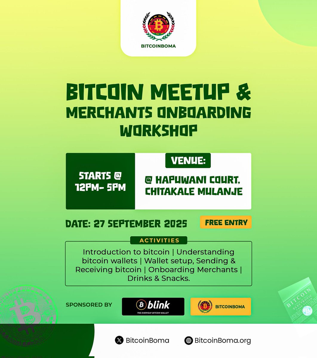 Bitcoin meet ups are epitome of fun, engagement, peer to peer exchange of knowledge, ideas, intristic products &amp; services. This  always reminds that the gateway of prosperity is free markets, free people and sound money which in this case is Bitcoin. Looking forward to Mulanje.