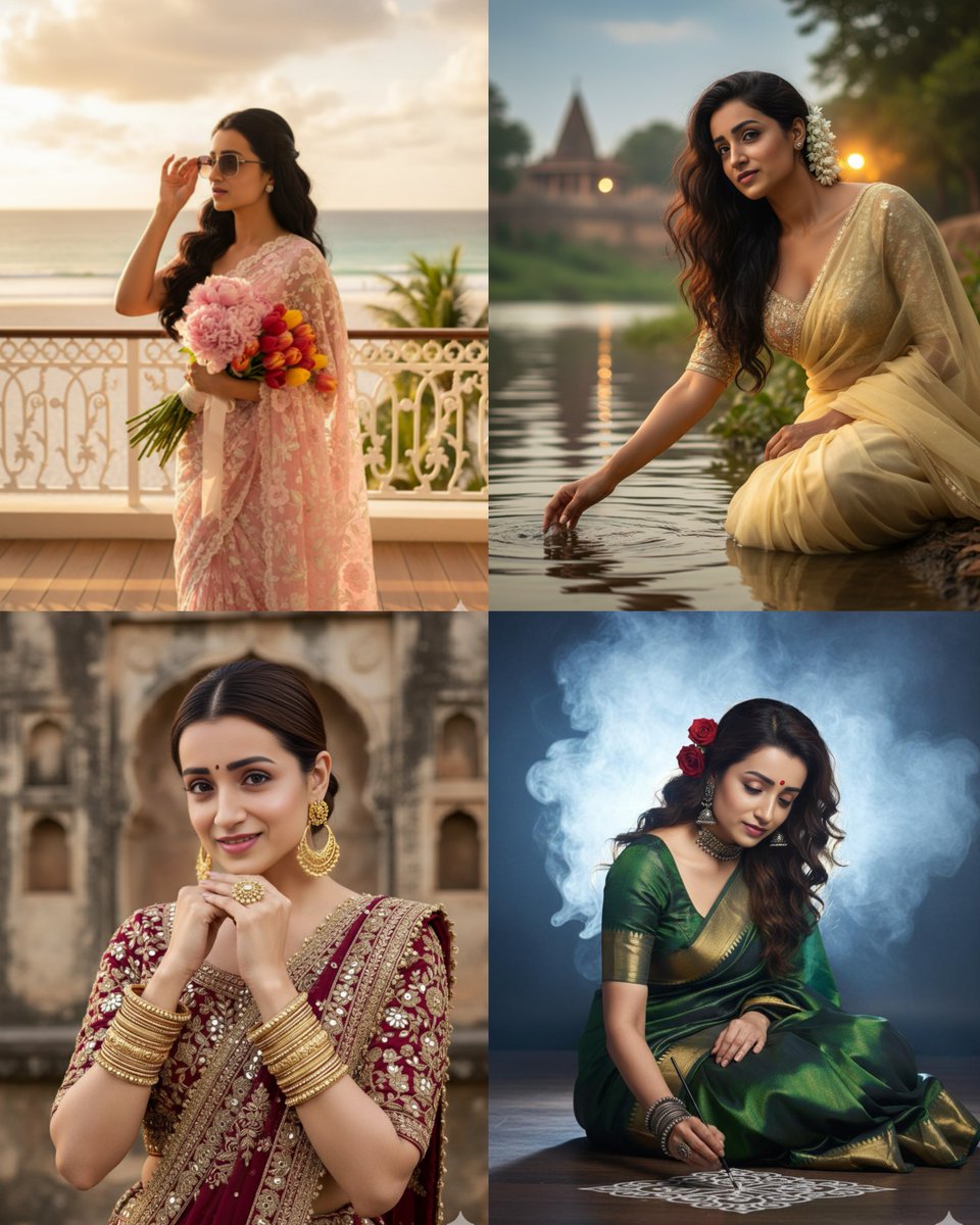 aruntrish's tweet image. Few More AI Images of @trishtrashers 🥰❤️ #Trisha 

@umakris31119674 #GeminiAI