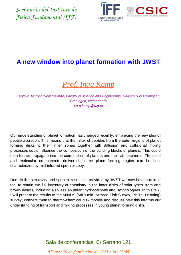 Hoy tenemos #IFFSeminario 

👩‍🔬Inga Kamp <a href="/univgroningen/">University of Groningen</a> 
🏛️Serrano 121
⏲️12:00