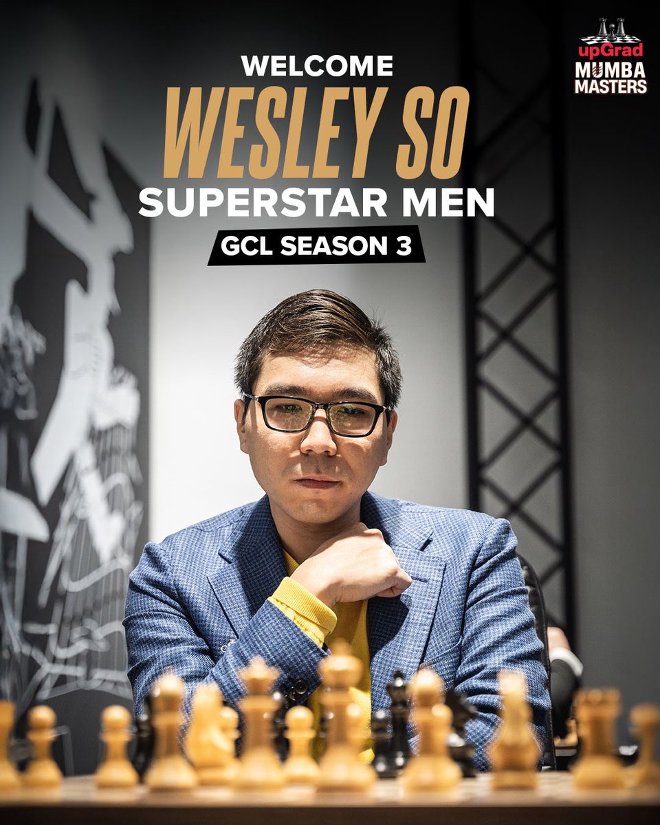 umumba's tweet image. Every move matters, and this one’s a masterstroke ♟️
Say hello to the newest member of our Superstar Men category – GM Wesley So! 🚀 

📸: Lennart Ootes / FIDE

#upGradMumbaMasters #TechMGCL 

@upGrad_edu | @RonnieScrewvala | @suhailchandhok | @WesleySo_