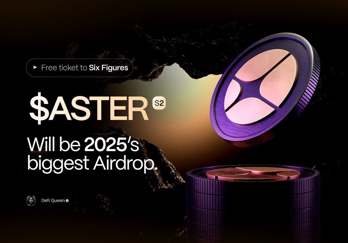 So many people will make their first 6figures from the $ASTER S2 airdrop…

mark my words!

Interesting part is that, the play is simple and would get you eligible even with zero trading experience

Here’s how to be among those who’d W
🧵👇