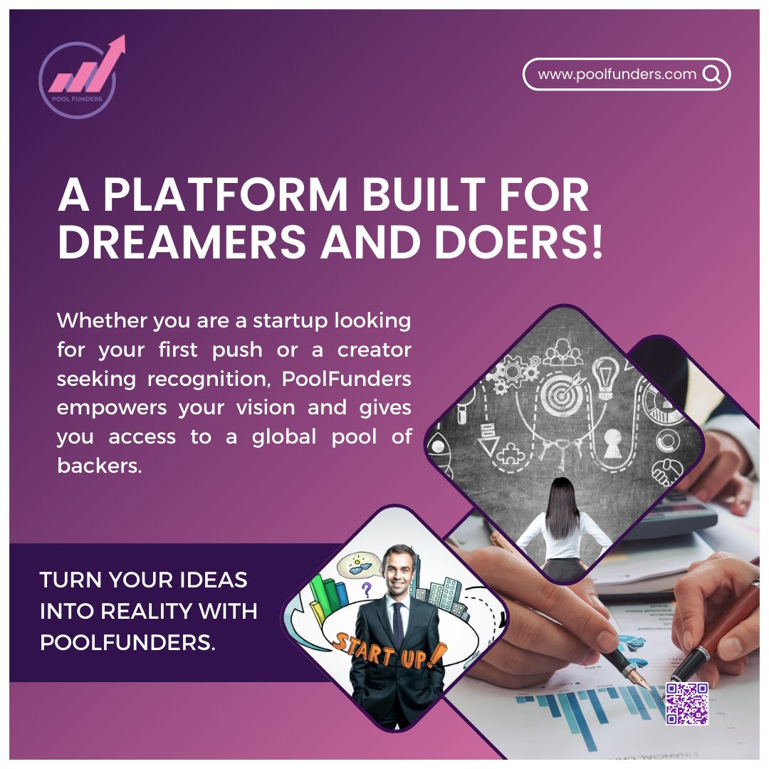A Platform Built for Dreamers and Doers!
.
➡️ Visit Us: poolfunders.com
➡️Start your campaign: lnkd.in/gpmNzbsP
➡️Join us: t.me/poolfunders
.
#PoolFunders #Crowdfunding #Startups #Creativity #Technology #Creators #Rewarding #Funding #Nomiddleman #Innovation