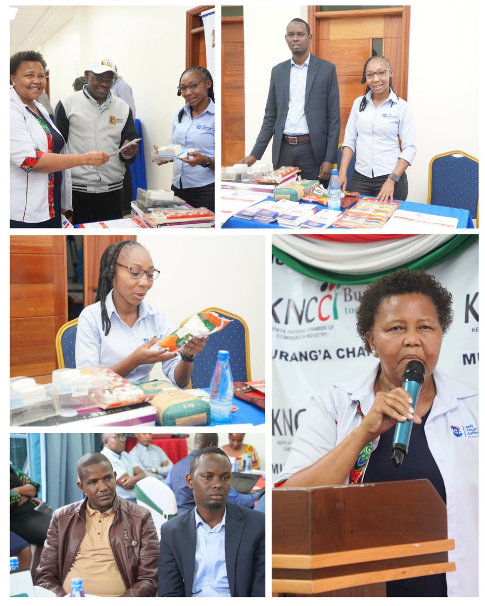 ACA_Kenya's tweet image. We are in Murang’a at the CEOs’ Business Breakfast hosted by KNCII Murang&apos;a chapter. 

The Anti-Counterfeit Authority (ACA) is participating and exhibiting, sharing insights on how to protect businesses and consumers from counterfeit trade.
#StopCounterfeits #ACAinMuranga