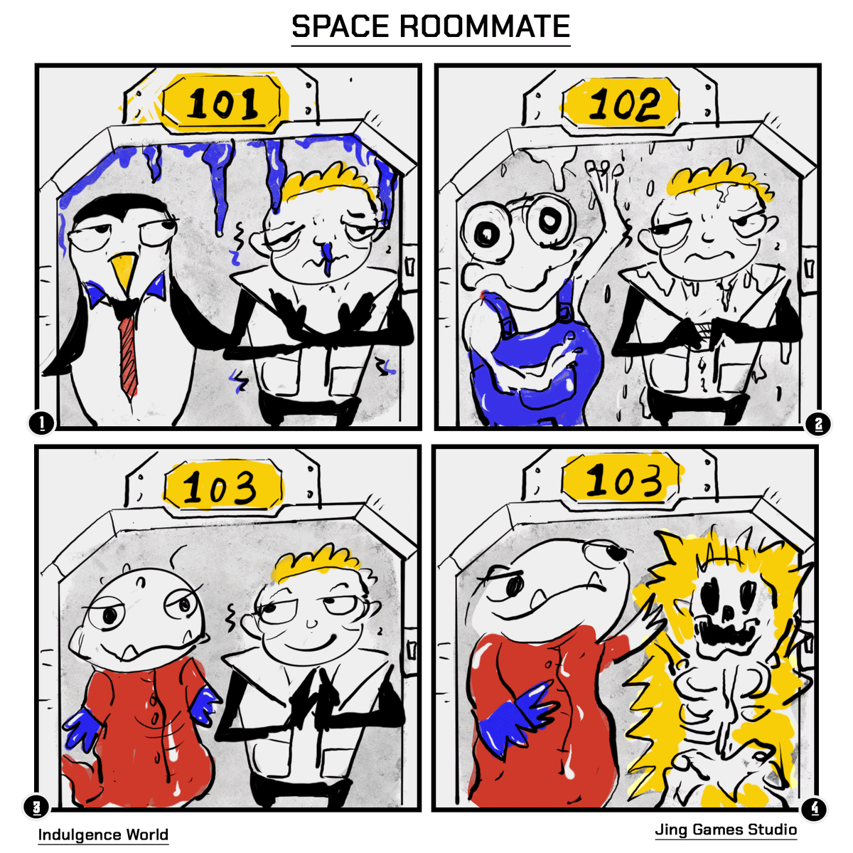 JingGames's tweet photo. Space Roommate #SciFiFri #webcomic #INGcomic https://t.co/7ph35GHcn6