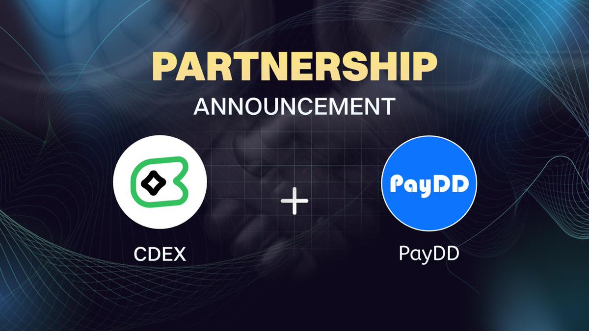 🥳 Excited to partner with <a href="/CDEXapp/">CDEX</a>!
CDEX is a cutting-edge decentralized exchange platform empowering secure, transparent, and user-controlled crypto trading.

🚀 PayDD x CDEX: Streamlining global payroll with stablecoin solutions and Web3 innovation for a borderless future!