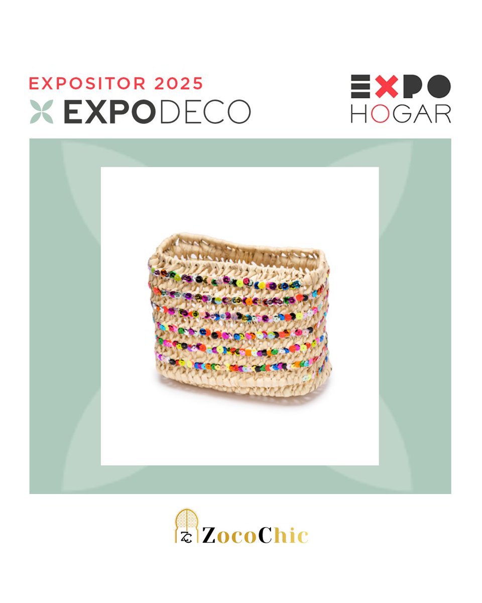 expohogar's tweet image. 🏠 ZocoChic estará en #Expodeco 🏠
Pasión por el arte, la decoración y la artesanía marroquí.
✨ Ven a descubrir su trabajo mano a mano con artesanos marroquíes que preservan sus tradiciones de generación en generación.

#Expohogar25 #Zocochic #Artesanía