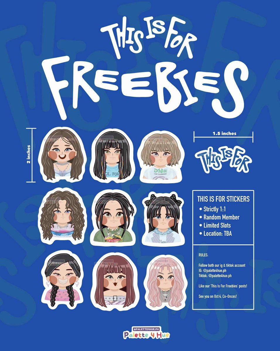 myieonni's tweet photo. ౨ৎ twice “this is for” in bulacan freebies

˗ mbf our Tiktok and IG: @palette4hue.ph
- like our "this is for freebies post"
-  1:1
- random member
- loc tba

mark your calendars for October 4! 🍭💞

#THISISFORINBULACAN #TWICE #THISISFORBULACANFREEBIES https://t.co/j5Q1aduat9