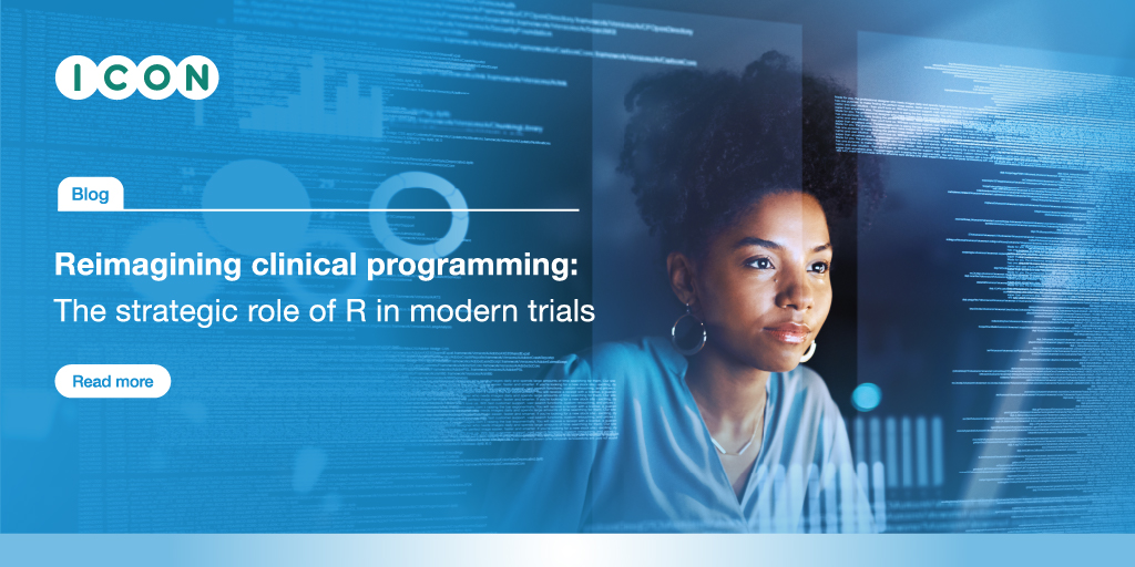 ICONplc's tweet image. As clinical trials grow in complexity, programming strategies must evolve. Learn how R is helping sponsors improve quality, accelerate timelines and unlock new opportunities for data driven decision making. ow.ly/rISG50X1km1

#ClinicalTrials #RStats #ClinicalProgramming