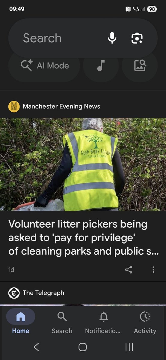 If you want to know how stupid our society is,  here's the perfect example. We must be the only idiots that pay for a service and perform it ourselves, and what makes it worse..the council actually provides the bin bags, pickers, and high viz vests. 
WTF!..really!?