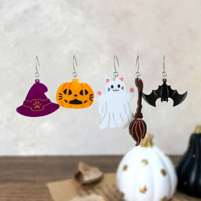 ☆Halloween猫ちゃんピアス☆A 楽天市場】リアル猫目ピアス ねこ