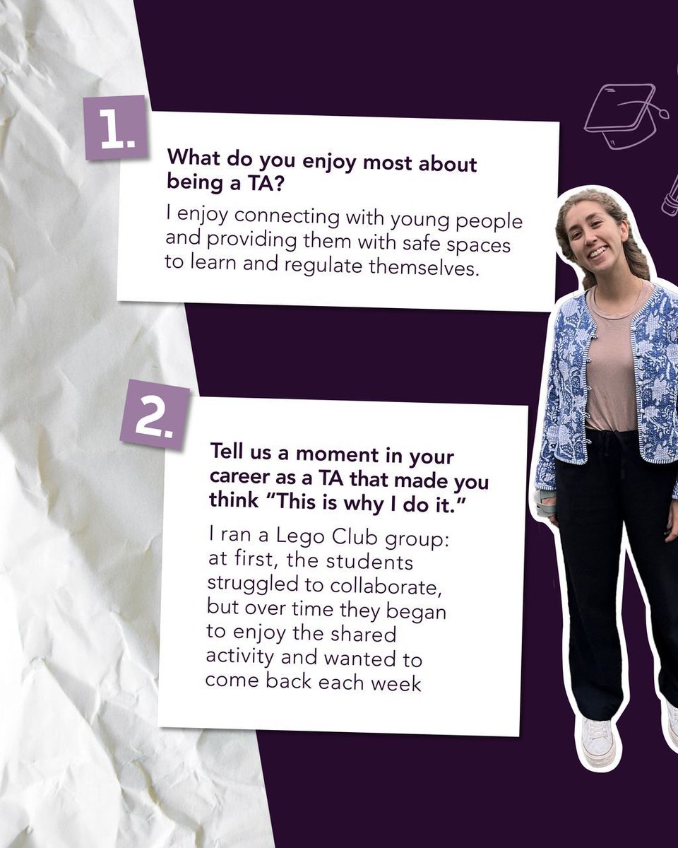 CTnewjobs's tweet image. 🎉 Happy #NationalTADay!

Meet Andrea, one of our amazing TAs, sharing what she loves most about her role. 🌟

Explore TA careers with Career Teachers 👉 tinyurl.com/ye2yz4dz

#CareerTeachers #TeachingAssistantJobs
