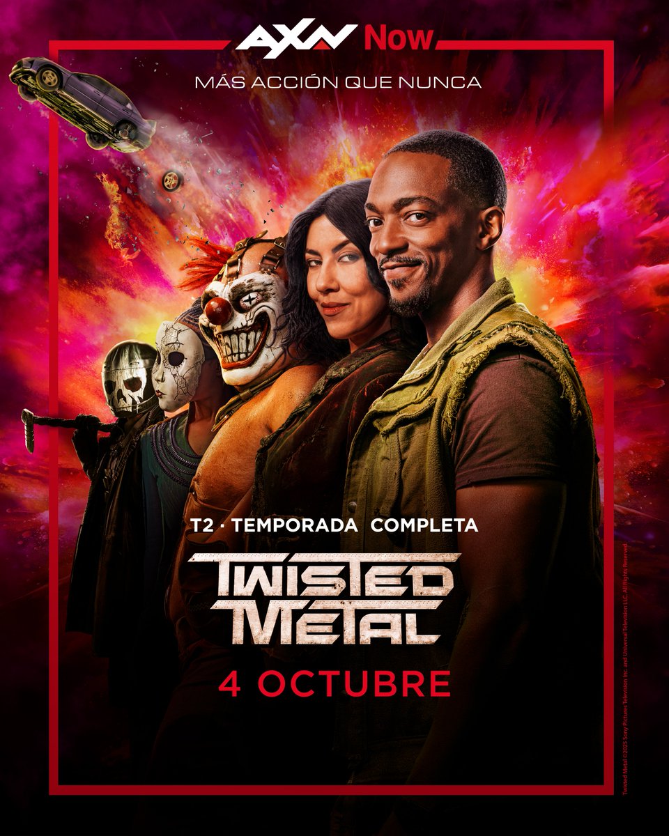 El torneo está a punto de comenzar.
Solo hay una regla: sobrevivir.

#TwistedMetalAXN 
👉3 de octubre preestreno en AXN
👉4 de octubre disponible en #AXNNow