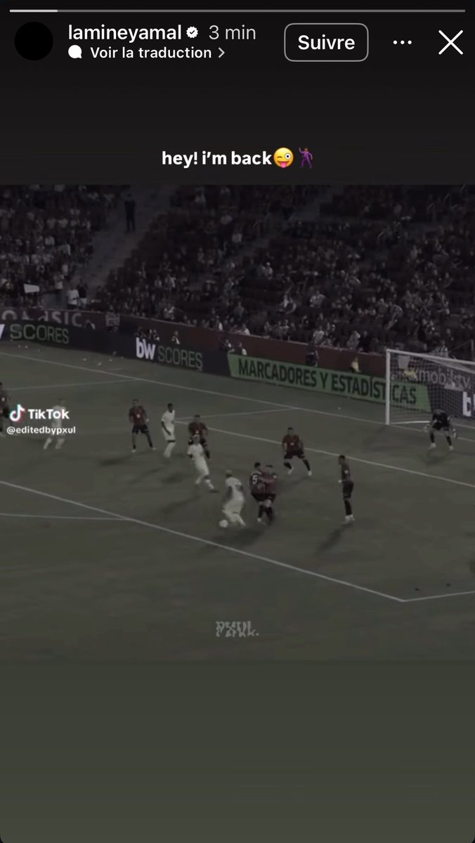 ActuFoot_'s tweet image. 🚨 𝗟𝗔𝗠𝗜𝗡𝗘 𝗬𝗔𝗠𝗔𝗟 🇪🇸 𝗔𝗡𝗡𝗢𝗡𝗖𝗘 𝗦𝗢𝗡 𝗥𝗘𝗧𝗢𝗨𝗥 ! 🔙💙❤️

« Salut ! Je suis de retour 😜🕺 »

📲 Instagram