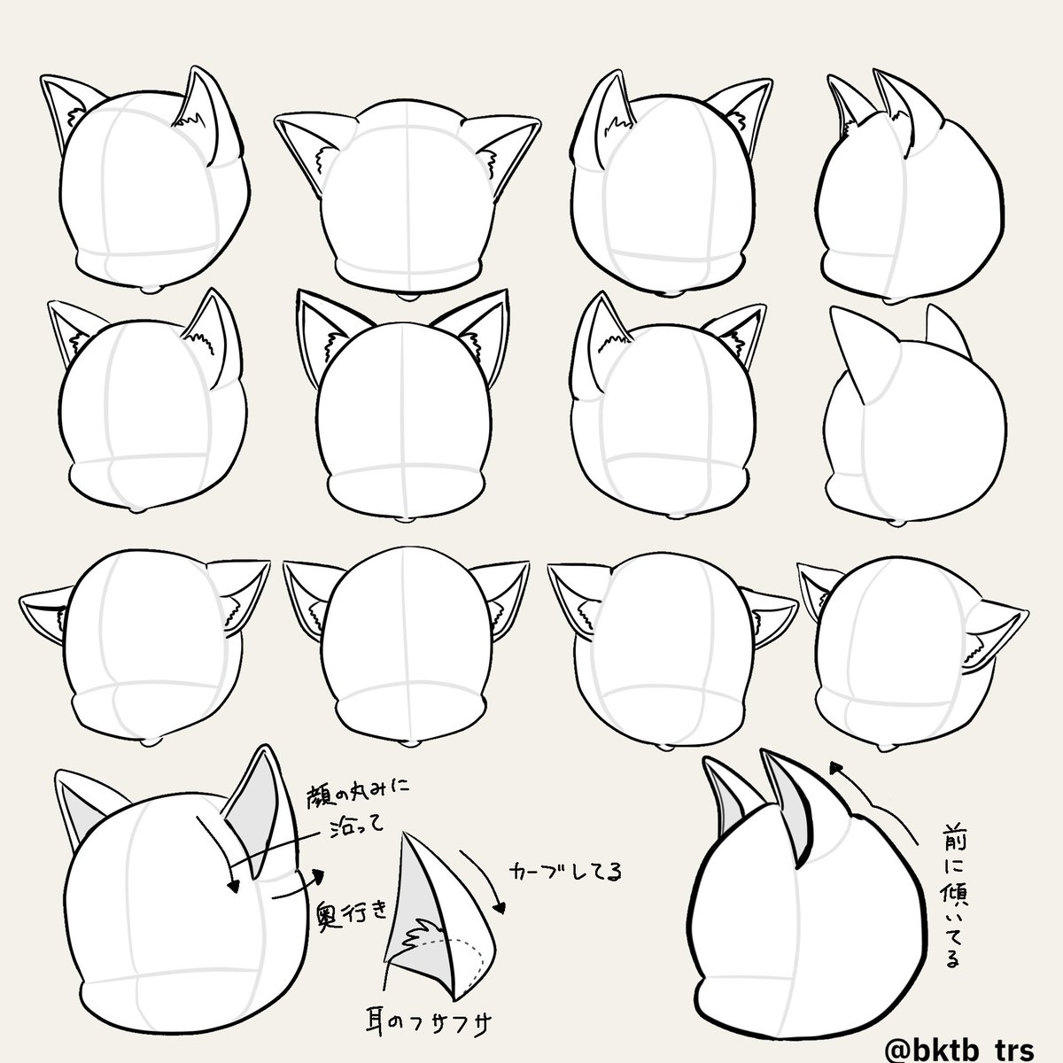 ねこみみの色んな角度