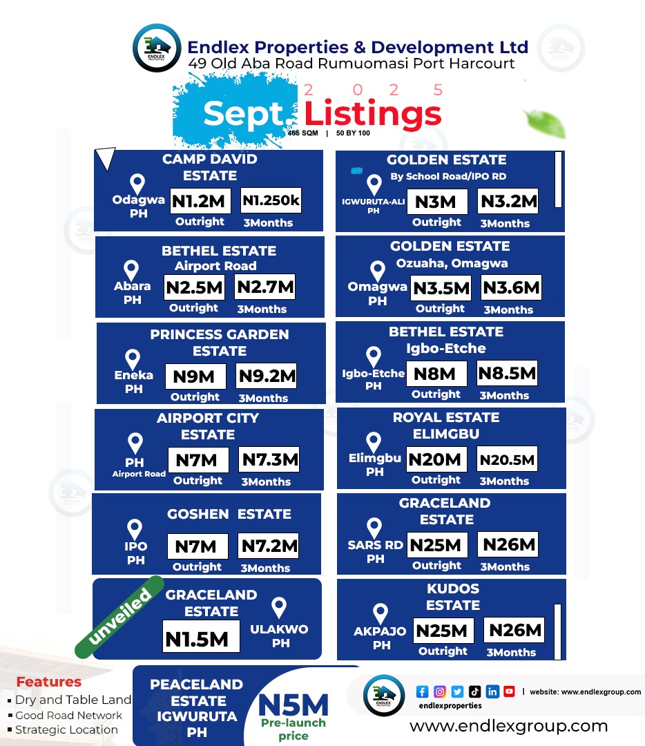 billamights's tweet photo. Own a piece of land in Port Harcourt.  Call 07052003946 #billarealtors #endlexproperties #thinkrealestate #salesmayor #TGIF #happyweekend #buylandnow https://t.co/UGTqSUNmcW