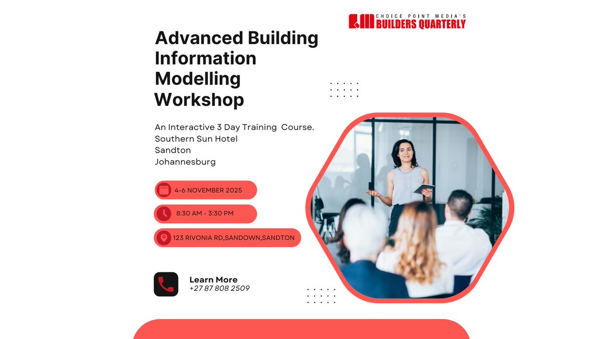 BQuarterly's tweet photo. 🚀 Ready to take your projects to the next level?
Our Advanced Information Building Modelling Training is happening 4–6 Nov Tell us: What’s the biggest challenge you face with Building Modelling? Register Now
https://t.co/hqWtgjnIvM
#BIM #ConstructionTraining #SkillsDevelopment https://t.co/IhkCHksjGW