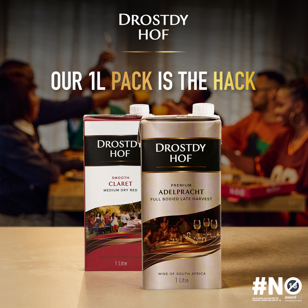 Have you tried our new Drostdy Hof 1L Tetra pack? If you have, you’ll know how easy it is to CHILL, POUR, STORE &amp; ENJOY. The perfect addition to dinnertime with the fam.
 
What do you love about the new pack?
 
#DrostdyHof #PackIsTheHack #1LitreTetra #ExpertlyBlendedWine