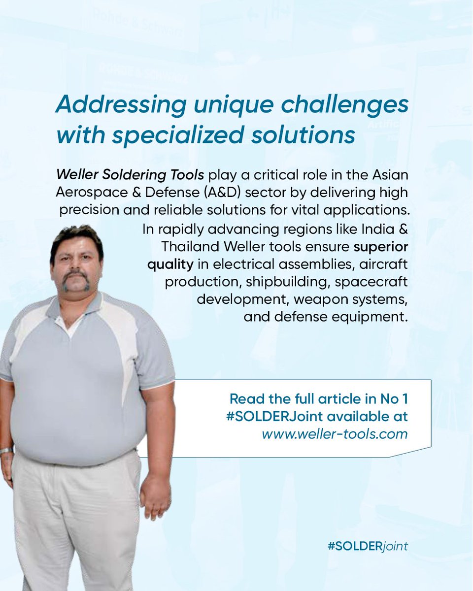 #Precision you can trust—in the #skies, at #sea, and #beyond. See how #Weller is driving #Aerospace &amp; #Defense #innovation in #Asia with #reliable, high-precision #tools and #expert support. #PowerfulTogether Read more in #SOLDERjoint magazine here sohub.io/9hp4