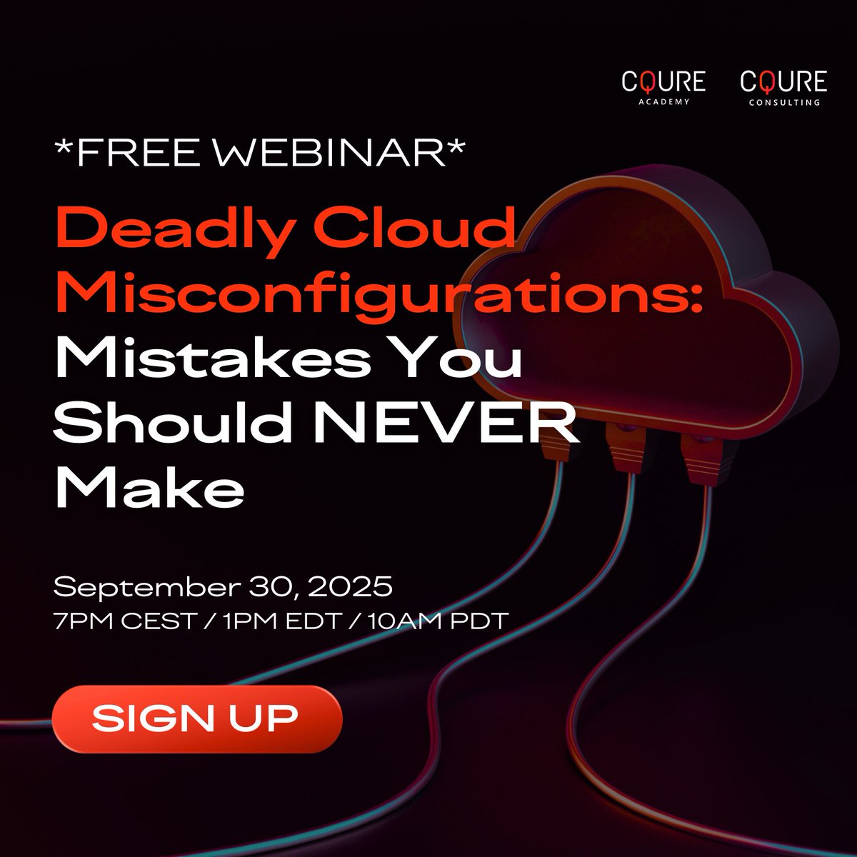 CQUREAcademy's tweet image. Head in the clouds? 😶‍🌫️
Make sure your cloud configuration isn’t putting your organization at risk with our FREE webinar on September 30 👉 cqureacademy.com/webinars/cloud…

See you on Tuesday 👁

#CloudSecurity #Azure #Cybersecurity #LiveWebinar
