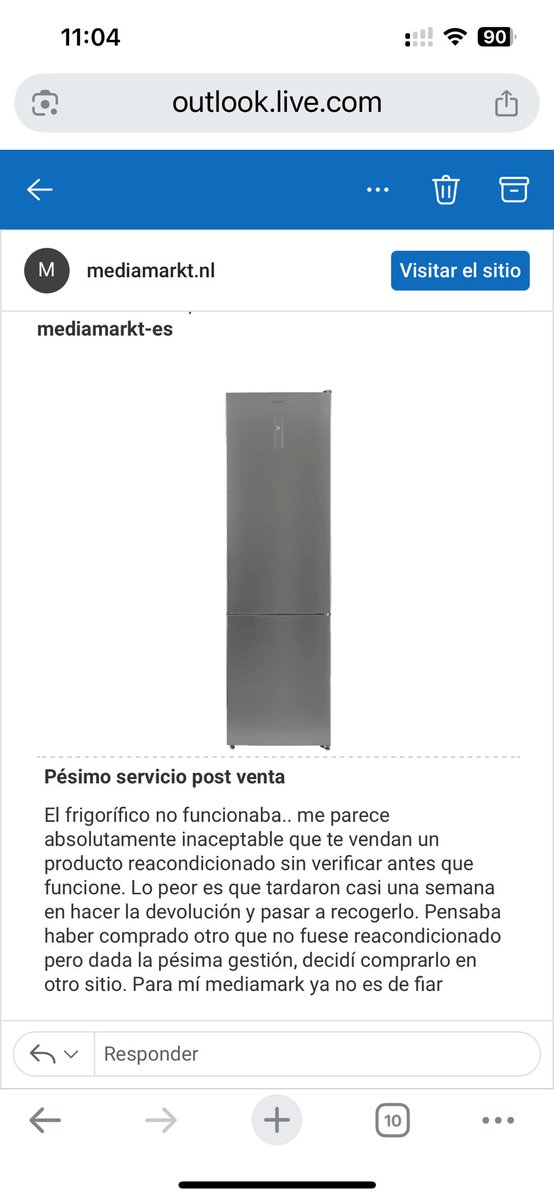 anaferde's tweet photo. Copio la reseña que envié a Mediamarkt y que por su puesto no han publicado. 
Cómo fiarse de las reseñas si cuando son negativas no las publican ? https://t.co/ZwY998IinI