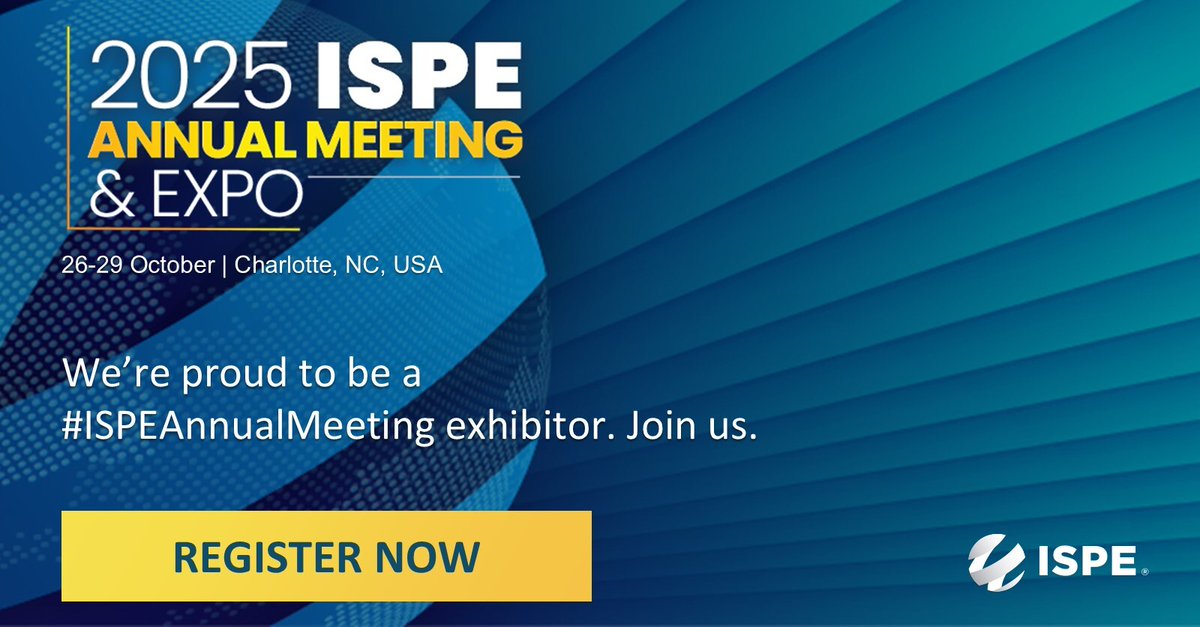 DycemCC's tweet image. We’re excited to share that Dycem is a proud sponsor of the 2025 ISPE Annual Meeting & Expo, taking place October 26-29 in Charlotte, NC (and virtually)! 🌟
#ISPE2025 #PharmaManufacturing #ContaminationControl #CleanroomTech