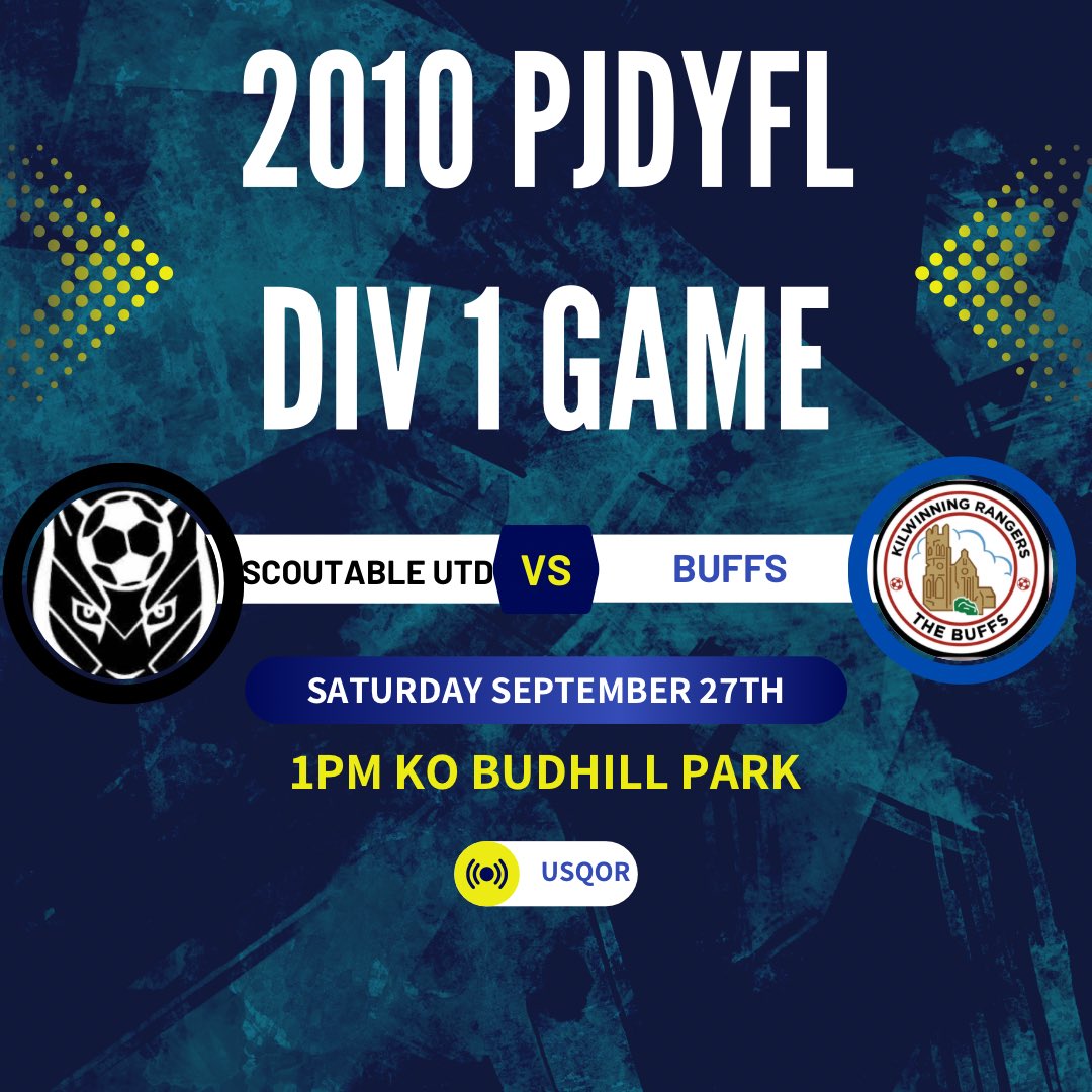 Looking forward to meeting our new league opponents tomorrow in Glasgow <a href="/ScoutableUnited/">Scoutable United</a> A tough game as always. Hopefully lots of good football played by both teams #COYB🔵⚪️ <a href="/steadythebuffs/">Kilwinning Rangers</a> <a href="/KilwinningSC/">KilwinningSportsClub</a>