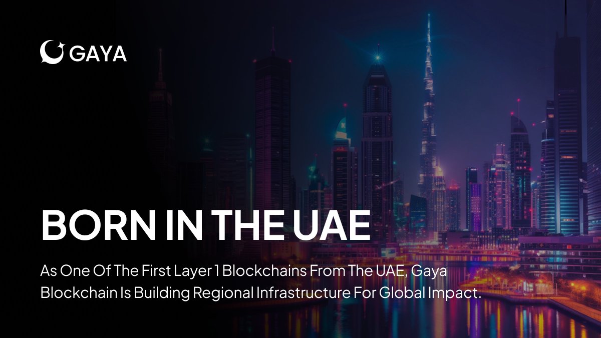 GayaBlockchain's tweet image. 🌍 Born in the UAE, built for the world 🌍

Gaya Blockchain is one of the first Layer 1s from the UAE, building regional infrastructure designed for global impact.

#GayaBlockchain #Web3 #CryptoInnovation