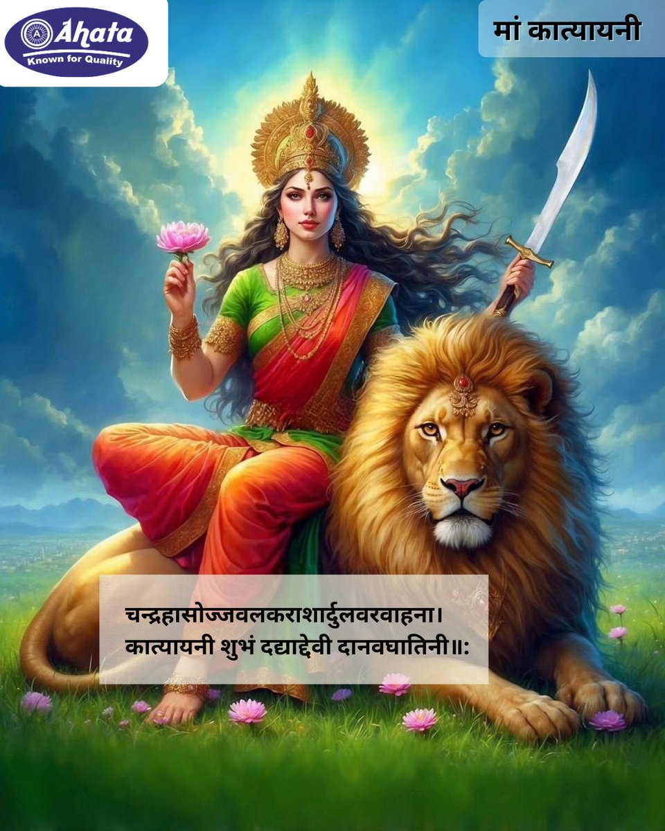ahataind's tweet image. आइए ज्ञान की देवी माँ कात्यायनी का आशीर्वाद प्राप्त करें और उनके दिव्य मार्गदर्शन से एक अधिक उज्जवल और पूर्ण जीवन की ओर अग्रसर हों।

#नवरात्रि #कात्यायनी #Navaratri2025 #दिव्यआशीर्वाद #Ahata