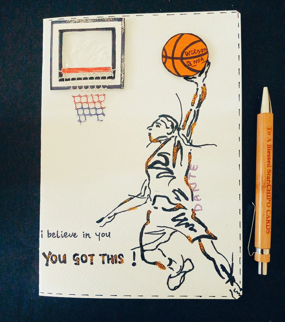 chipocards's tweet image. Best wishes for exams for a basketball loving student...

#harare #cards #handmade #traditionalart #handwritten #greetingcards #finals