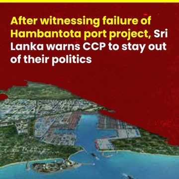 Miss_Stepny's tweet photo. After witnessing the failure of the Hambantota port project, Sri Lankan lawmakers warns CCP to stay out of their politics, otherwise be ready to face the repercussions.  #SriLankaRejectsChina #FailedCCP #ChinaExposed https://t.co/Vy26rnaxNz