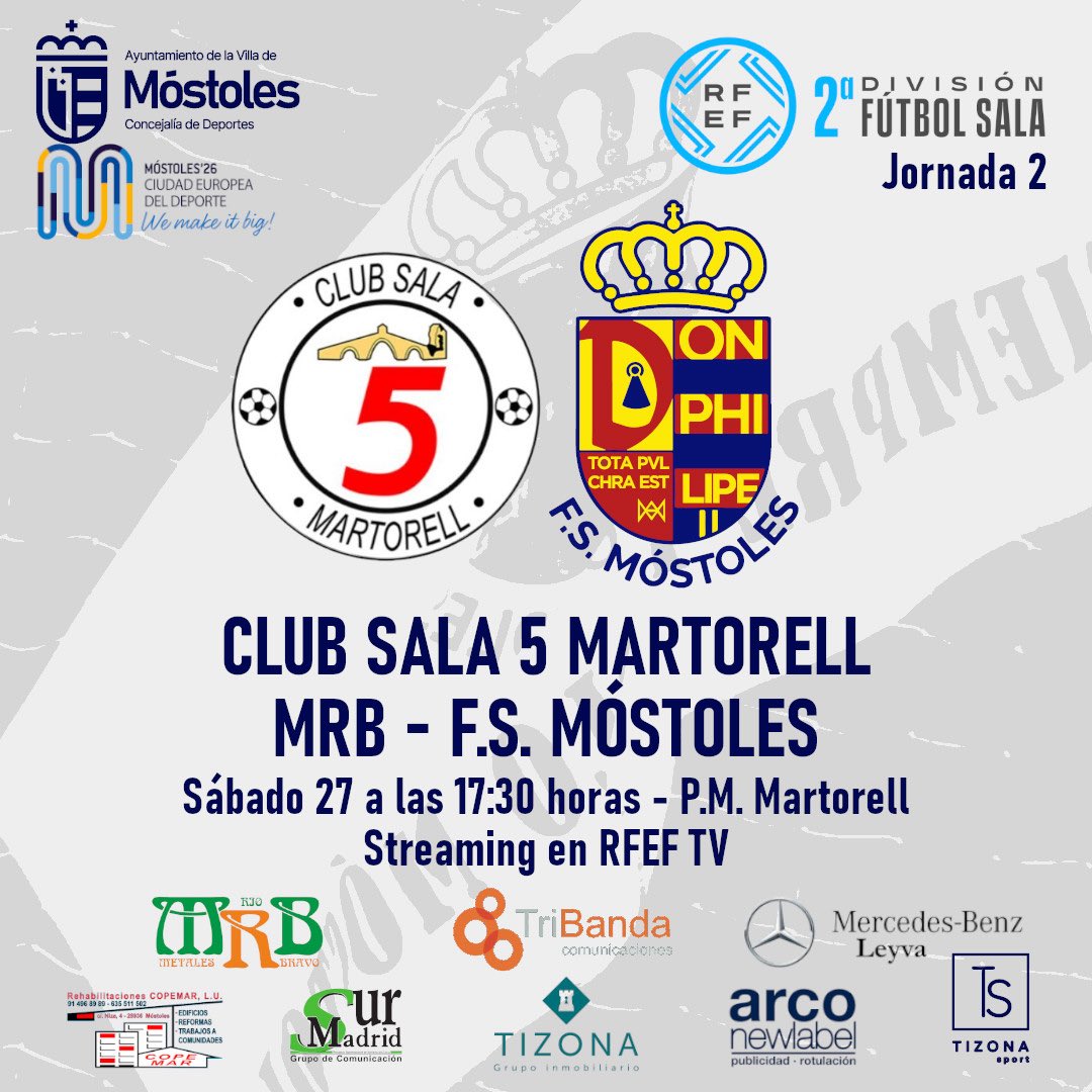 💙PRIMER EQUIPO💙
Mañana jugamos!!!
No pierdas detalle del encuentro ante <a href="/sala5martorell/">Club Sala 5 Martorell</a> a través del YouTube de la <a href="/rfef/">RFEF</a> TV
📺👉 youtube.com/watch?v=Gi_ioJ…
#canteraazul
