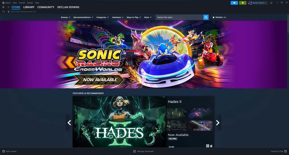I can't remember a time that a Sonic title front lined the Steam Store.

Could be the first time.