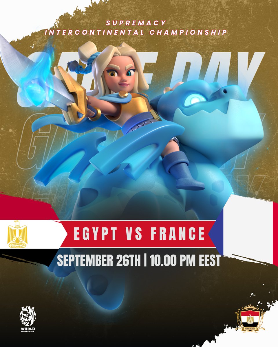 TeamEgyptGG's tweet image. ๐ @CR_Supremacy
๐ @TeamFranceCR
 ๐ Today
๐ 10.00pm EET (๐ช๐ฌ)
#WeAreEgypt