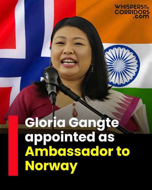 ErikSolheim's tweet photo. Warm congratulations to Gloria Gangte as new Indian 🇮🇳 ambassador to Norway 🇳🇴.

Gloria Gangte is the first female Indian ambassador to Norway - a historic milestone.

She is a career diplomat, currently serving as High Commissioner to Malta. She has a most distinguished career working previously in Rome, Muscat, Geneva, Buenos Aires and Madrid. She has been joint Secretary for Latin America and the Caribbean.

Interestingly she is also from Manipur, a state which has been through a turbulent time but which is a most beautiful part of India Northeast.

India - Norway relations are heading towards new heights. Prime Minister Modi is expected to visit soon. A new free trade agreement is agreed. Welcome to the cold north Gloria Gangte!

https://t.co/agJnG7T3zv