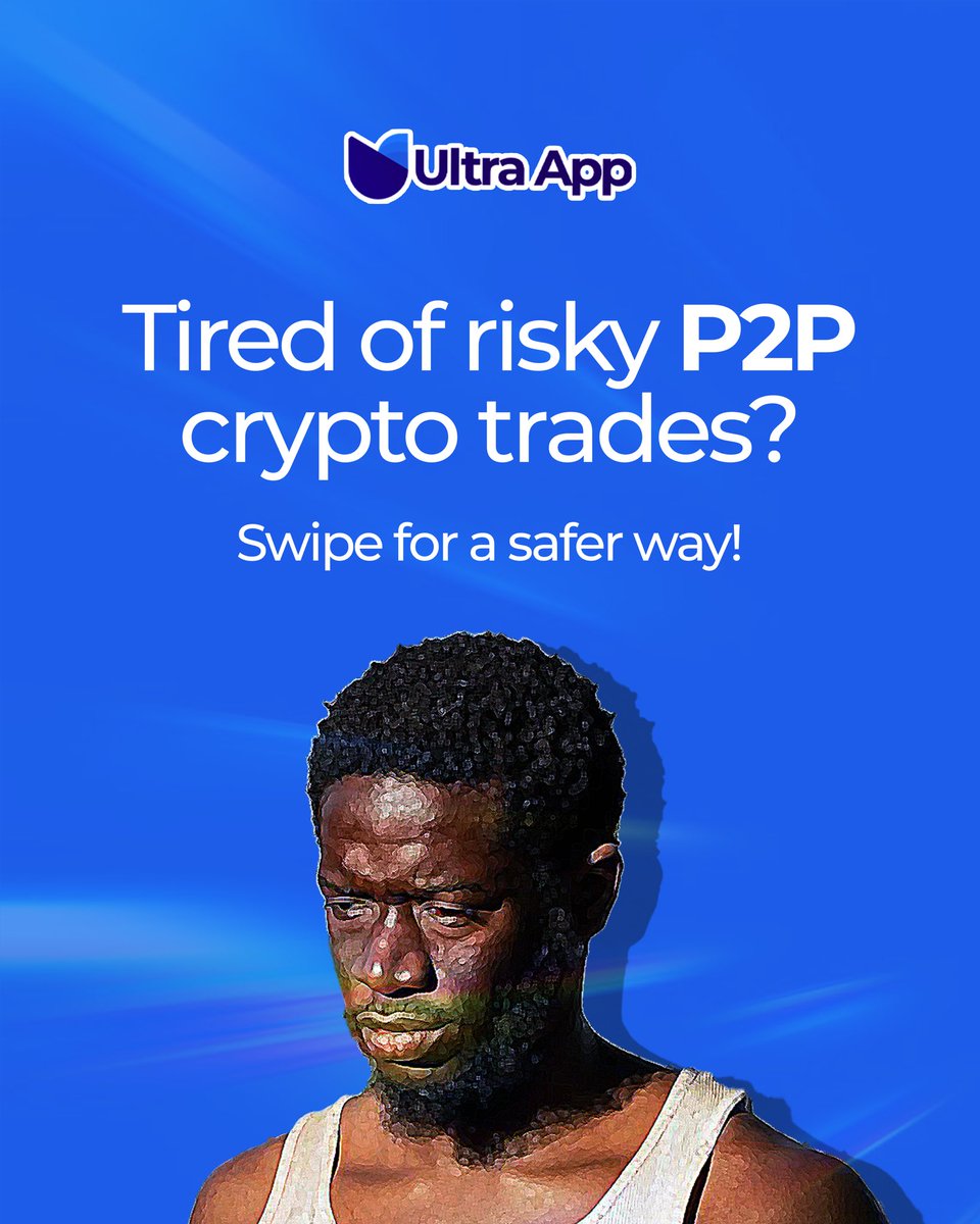 getultraapp's tweet image. 🚨 Stop Risky P2P Trades! 🚨
Why gamble with shady vendors and scam money?
Trade safely, instantly, and securely with Ultra App your trusted crypto &amp;amp; fiat platform. 💙

#ultraapp #cryptomadeeasy #safetrading #cryptonigeria #nomorescams #p2p #fintech #tradesecurely