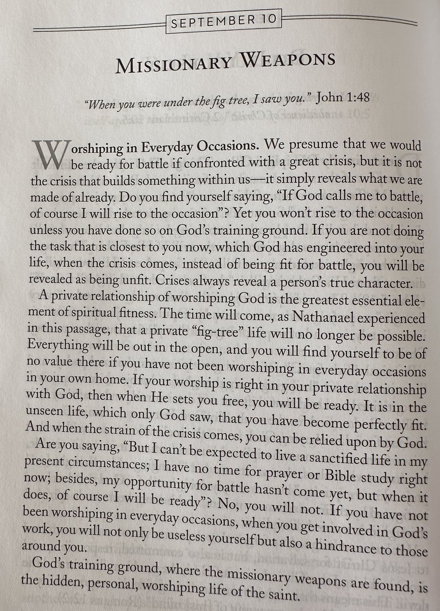 I was reading My Utmost for His Highest and looked up the devotional for the day Charlie went to Heaven. It couldn’t be more applicable for Charlie and for those who want to emulate him.