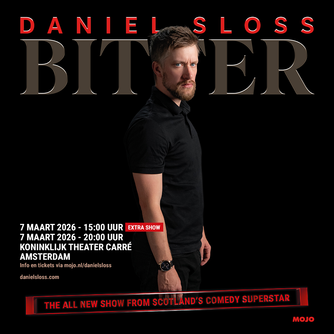 AMSTERDAM!! Ive just announced a second (3pm matinee) performance of my new show “Daniel Sloss BITTER” at Koninklijk Theater Carré on 7 March 2026

(the 8pm show is selling very fast) 
Hope to see you there!

Tickets and official links at danielsloss.com/tour/