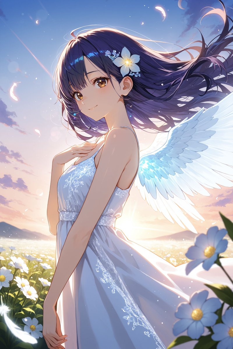 #AI天使降臨祭

天使の鼻謳さん、
おめでとうございます.ﾟ+.(´∀｀*).+ﾟ.🎵

天使のご企画との事で、
楽しそうですので、ぜひ参加させてください🥰

イラストは、オリキャラの天使ウリエルさんです🎵