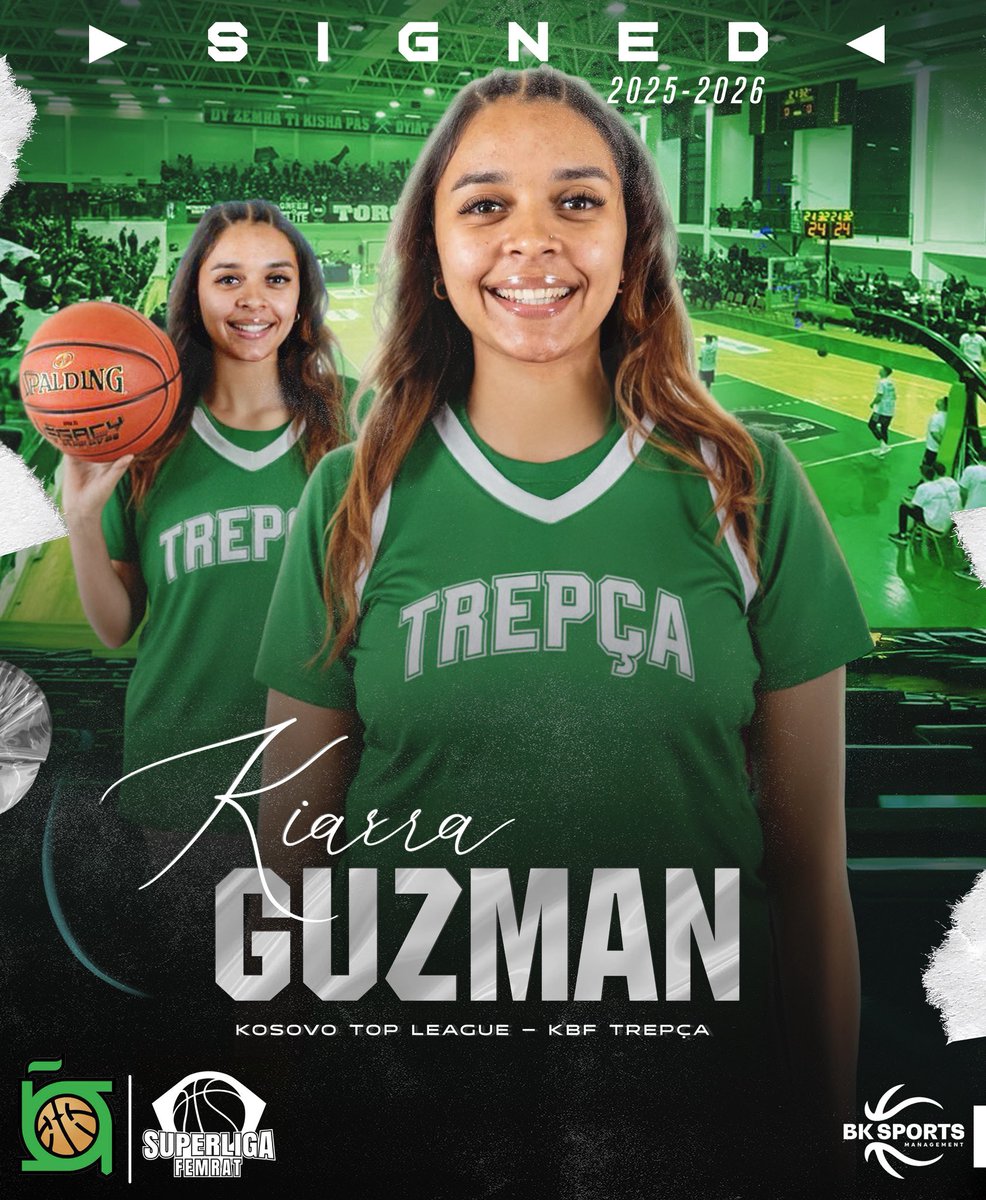 🤝 We are pleased to announce that Kiarra Guzman signed a deal with 🇽🇰 Kosovo Top League team KBF Trepça until the end of 2025/26 season!