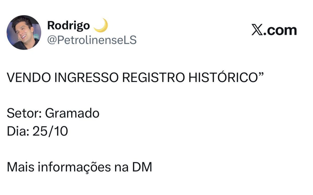 Ingressos ainda disponíveis