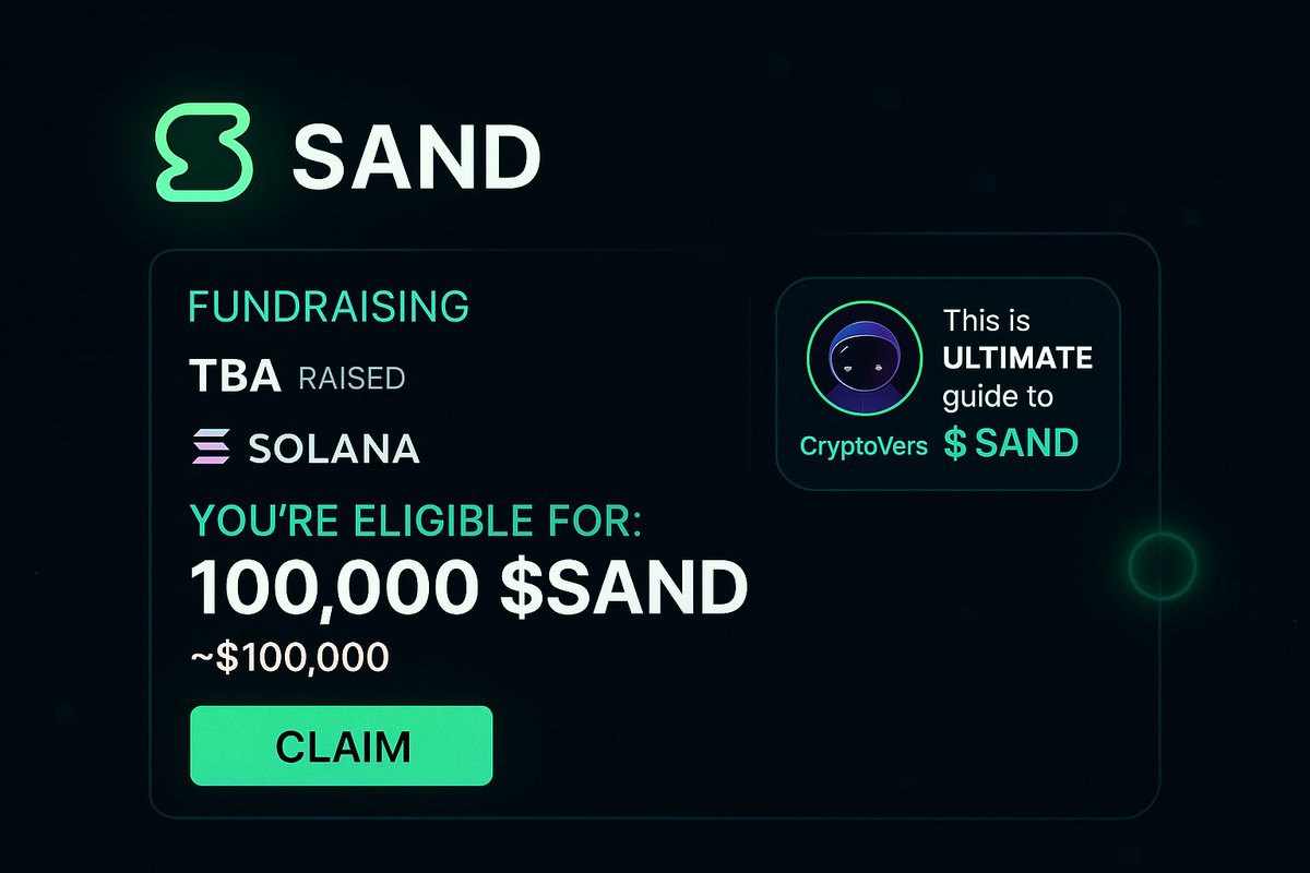 CryptoVerse (@cryptoverse_og) on Twitter photo 📷SANDWATCH AIRDROP
sandwatch.com/profile/cryptoa
BINANCE x SANDWATCH
📷 Cost: FREE
📷 Time Required: 3 Minutes
📷 Fundraising: TBH
Guide:
📷 Log-in using Ur Solana Wallet
📷 Enter seat CODE: 5F5ADE
📷 Connect Ur Socials to earn more mining speed
Take note: BINANCE LISTING SECURED 📷SANDWATCH AIRDROP
sandwatch.com/profile/cryptoa
BINANCE x SANDWATCH
📷 Cost: FREE
📷 Time Required: 3 Minutes
📷 Fundraising: TBH
Guide:
📷 Log-in using Ur Solana Wallet
📷 Enter seat CODE: 5F5ADE
📷 Connect Ur Socials to earn more mining speed
Take note: BINANCE LISTING SECURED