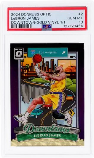 RECORD SALE: The 2024 Donruss Optic LeBron James Gold Vinyl Downtown 1/1 sold for $412,676 at <a href="/altxyzofficial/">Alt</a> Thursday to set a record for the insert.

According to Alt, seller turned down a $150,000 cash offer.

Previous public record for any Downtown was $108,000.