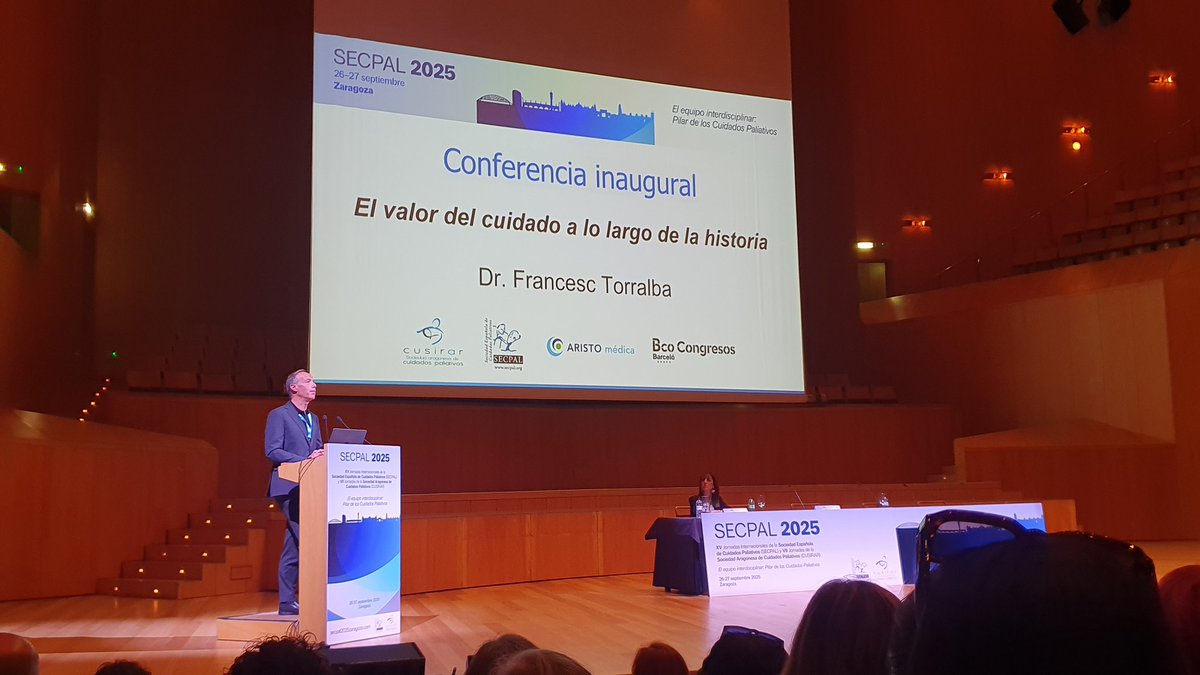Comienza la #Jornada #SECPAL2025 en #Zaragoza con el Dr. Francesc Torralba, sobre el valor del #cuidado a lo largo de la historia. #ética #ethics