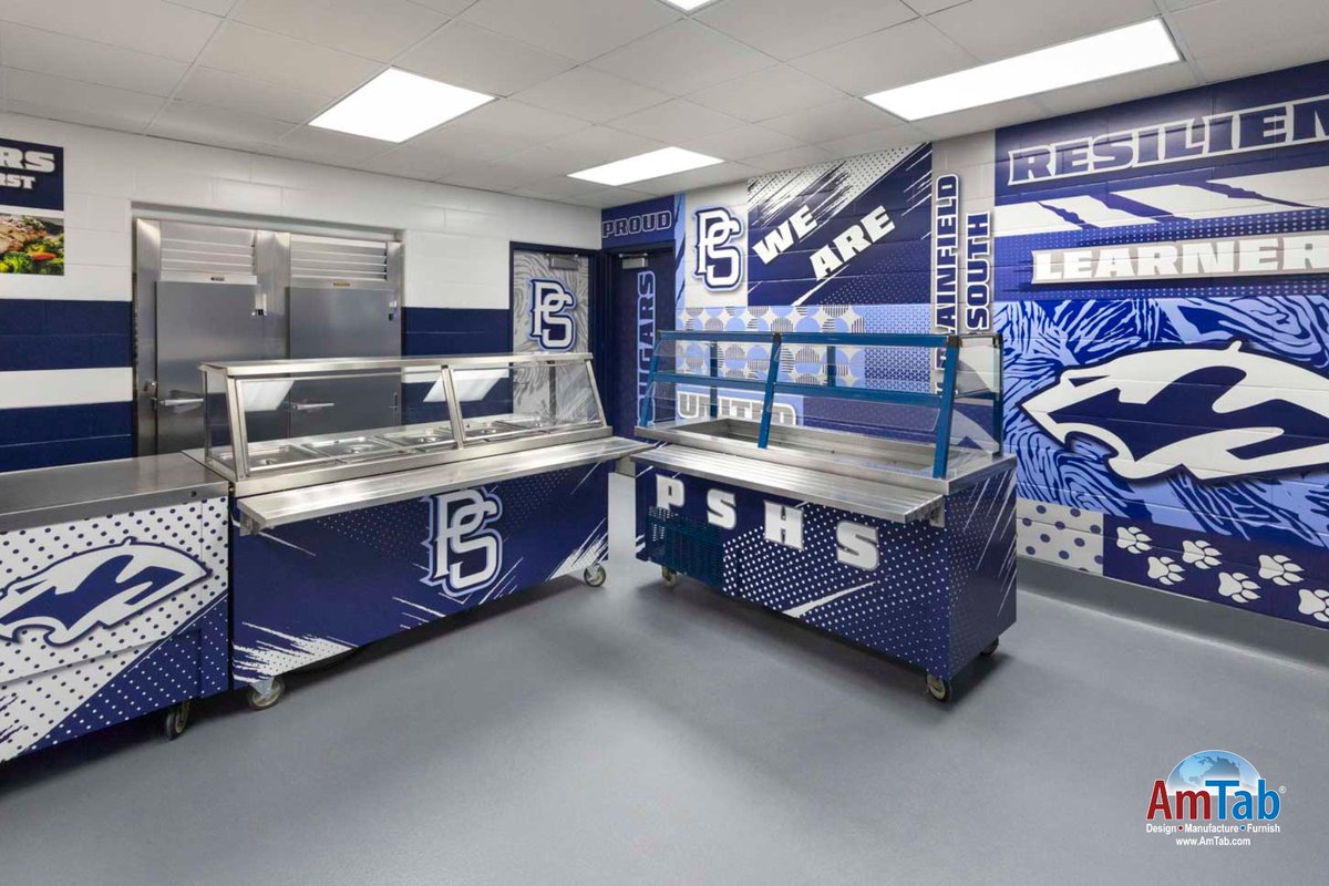 AmTab's tweet image. What defines a great K–12 dining commons? 🍎✨

Today’s standards go beyond functionality—schools need dining spaces that inspire connection, reflect school pride, and support the whole student. 

Is your district ready to modernize your dining commons?
➡️linktr.ee/amtabmfg