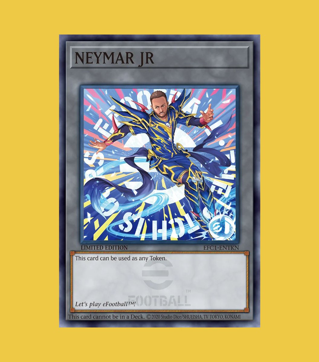 NerdPy's tweet image. Neymar tendra su propia carta en el juego de TCG YuGiOh.