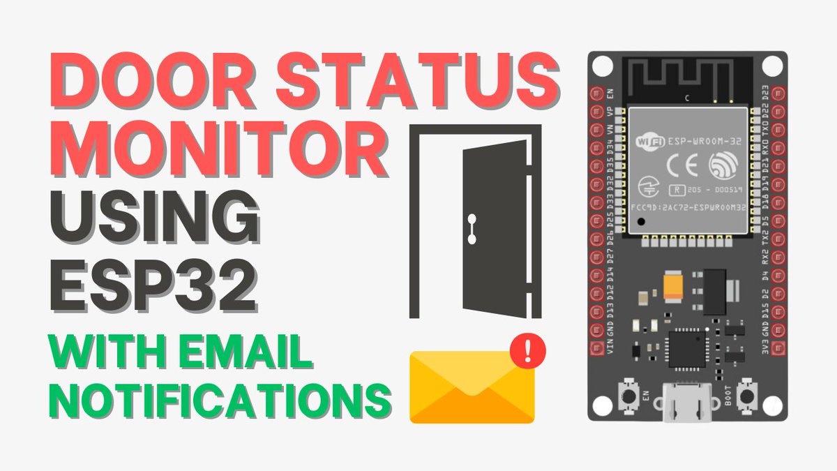 ebokify's tweet image. Door Status Monitor using ESP32 with Email Notifications
ebokify.com/door-status-mo…
🔥 Top 6 ESP32 eBooks for $20
ebokify.com/top-6-esp32-eb…
#ESP32 #ESP32S3 #ESP32C6 #ESP32CAM #ESP32Display #ESP32Project #ESP32Tutorial #Espressif #Arduino #IoT #Microcontroller #EmbeddedSystems