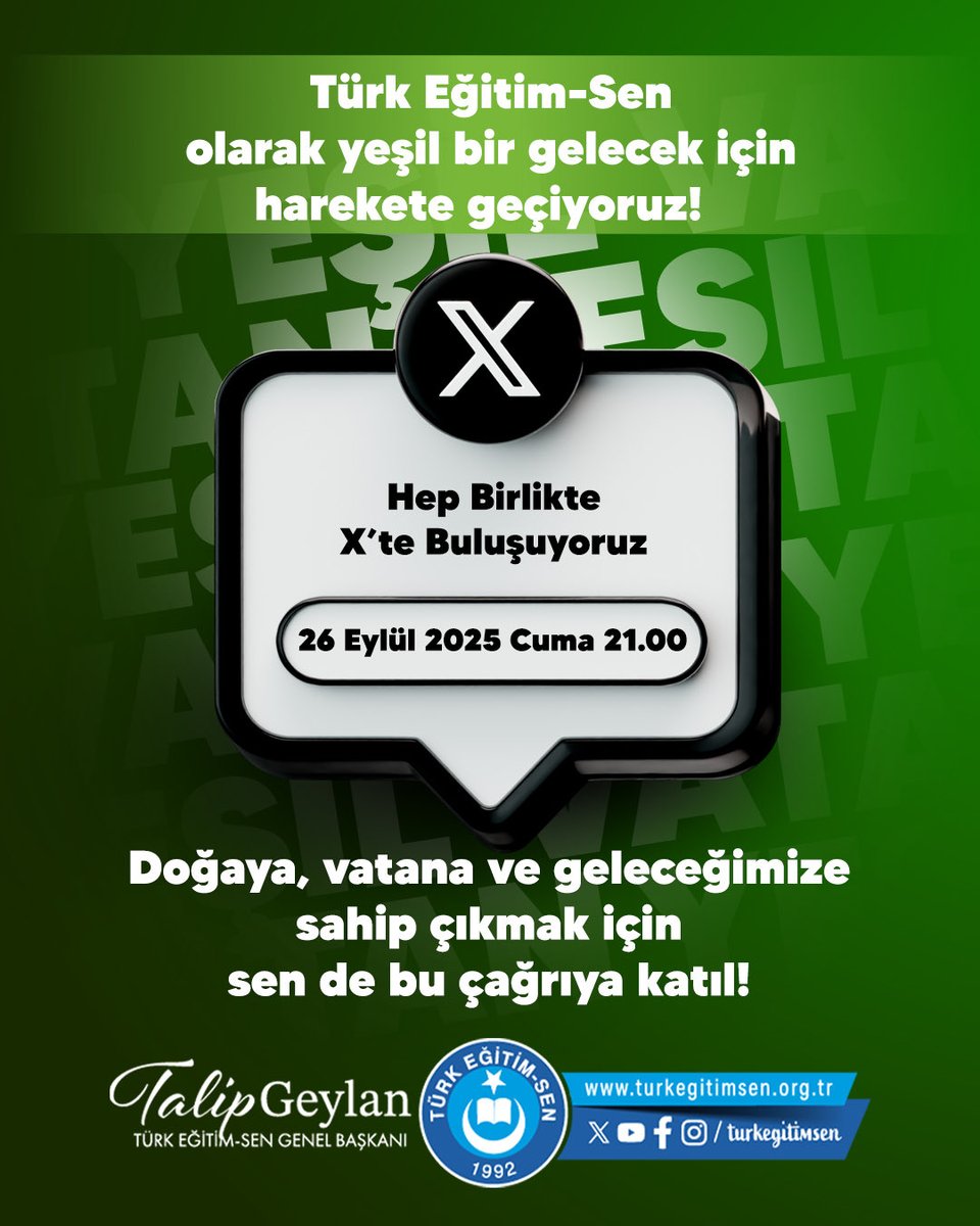 Doğaya,vatana ve geleceğimize sahip çıkmak için.