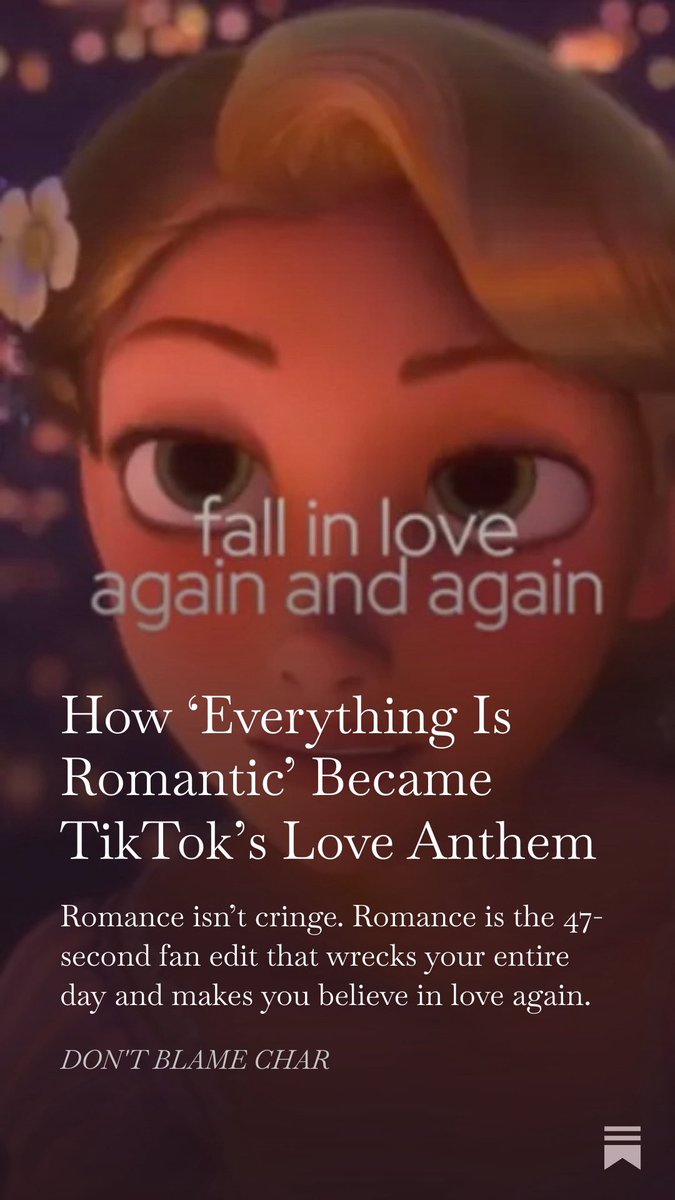 dontblamechar's tweet image. How ‘Everything Is Romantic’ Became TikTok’s Love Anthem is OUT NOW:
(open.substack.com/pub/dontblamec…)