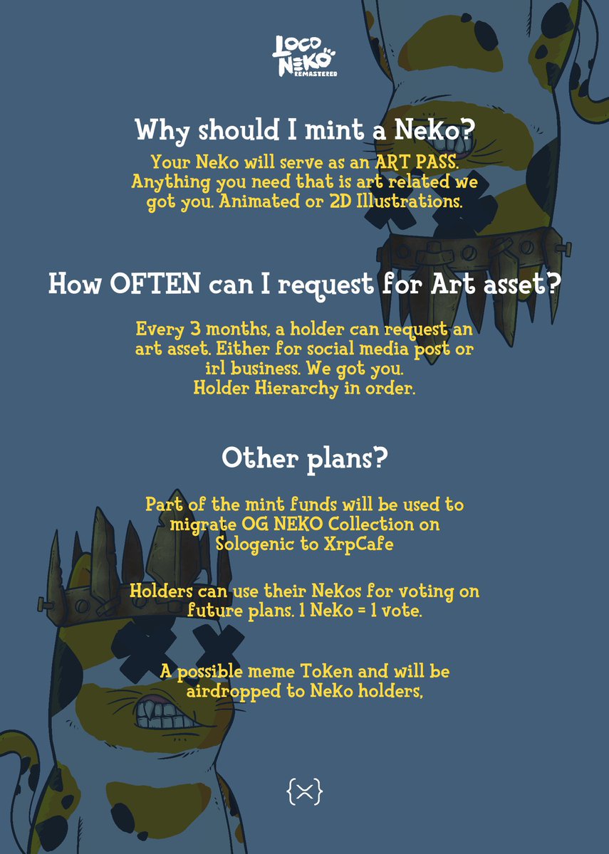 😼🤪 Loco Necos 🤪😼

Minted a few of these bad boys! The art is super dope — and comes with holder benefits!

I’ve been talking with the artist <a href="/LocoNeko1/">Neko</a> for a bit this morning and this is someone I’m happy to support ❤️

😤😮‍💨🔥