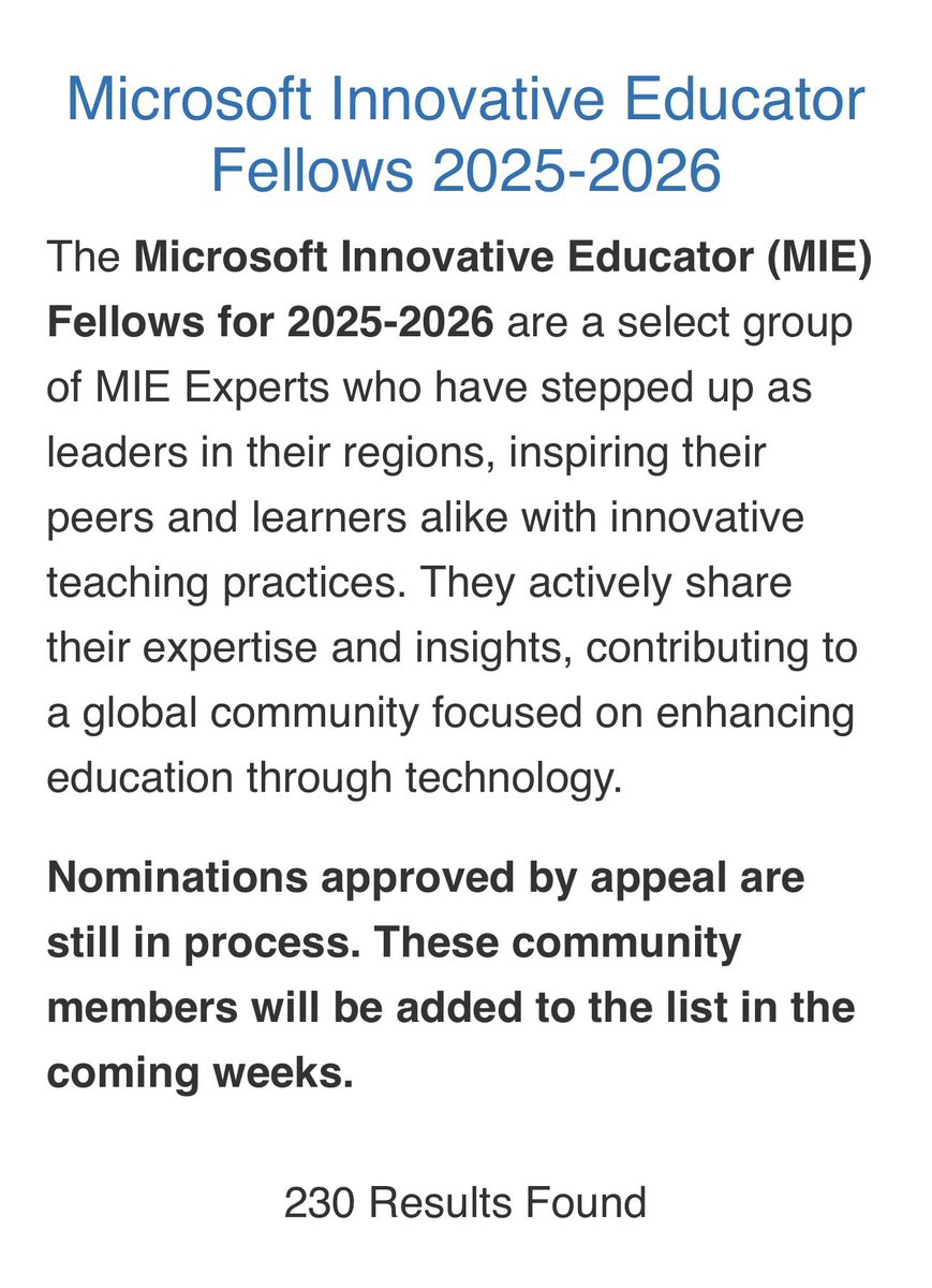 الحمدلله على تجديد الثقة باختياري زميل مايكروسوفت للتعليم المبتكر
Microsoft Innovative Educator Fellow 2025-2026 

رحلة زمالة مايكروسوفت علّمتني أن الشغف بالتعلم ومشاركة المعرفة هو الطريق الحقيقي لصناعة الأثر

كل الشكر والتقدير للدكتورة  <a href="/abeermehdar/">Dr.Abeer عبير المحضار</a> على دعمها المستمر